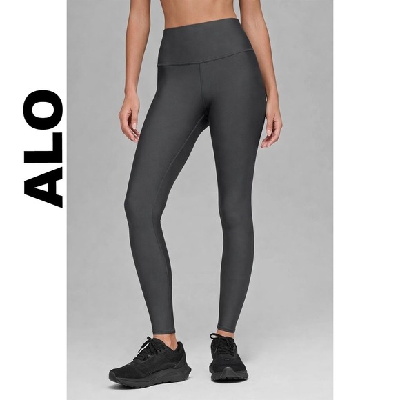 Alo Yoga Women's High-Waist Airlift Leggings Anthracite Full Length NWT